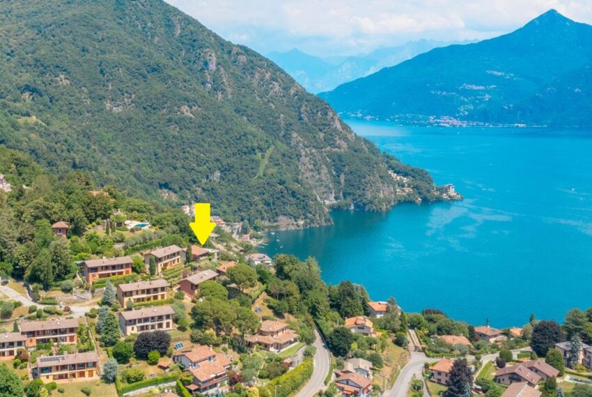Menaggio villetta vista lago, con giardino, in residence con piscina e tennis (8)